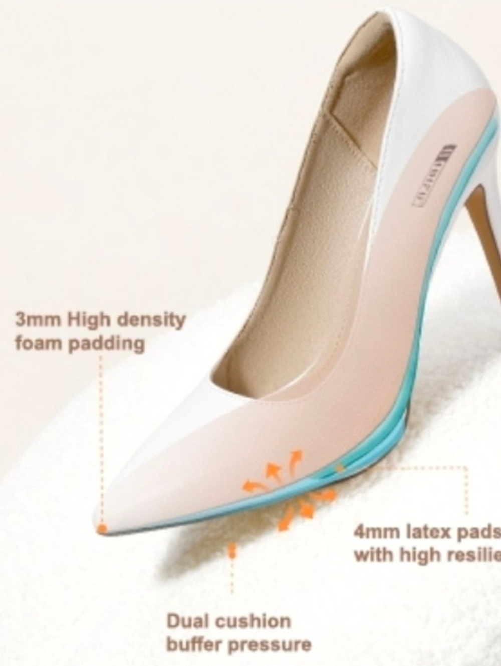 Gold Glitter Stiletto High Heels Size 7 Pointed Toe Pumps New - Picture 4 of 5